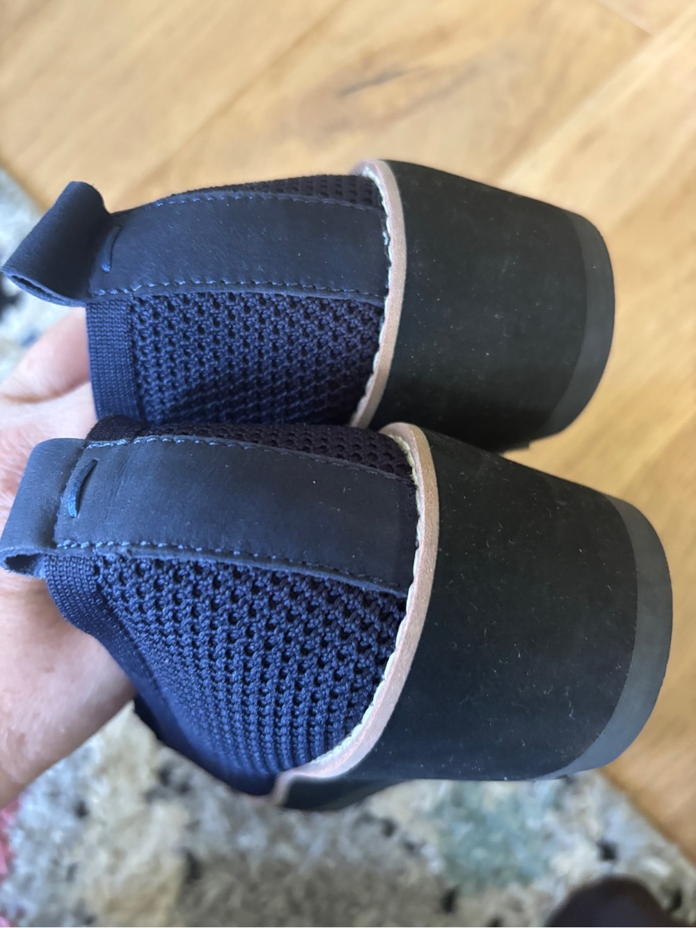Eileen fisher navy Lindy novo stretch knit wedge womens 5 - Picture 4 of 5